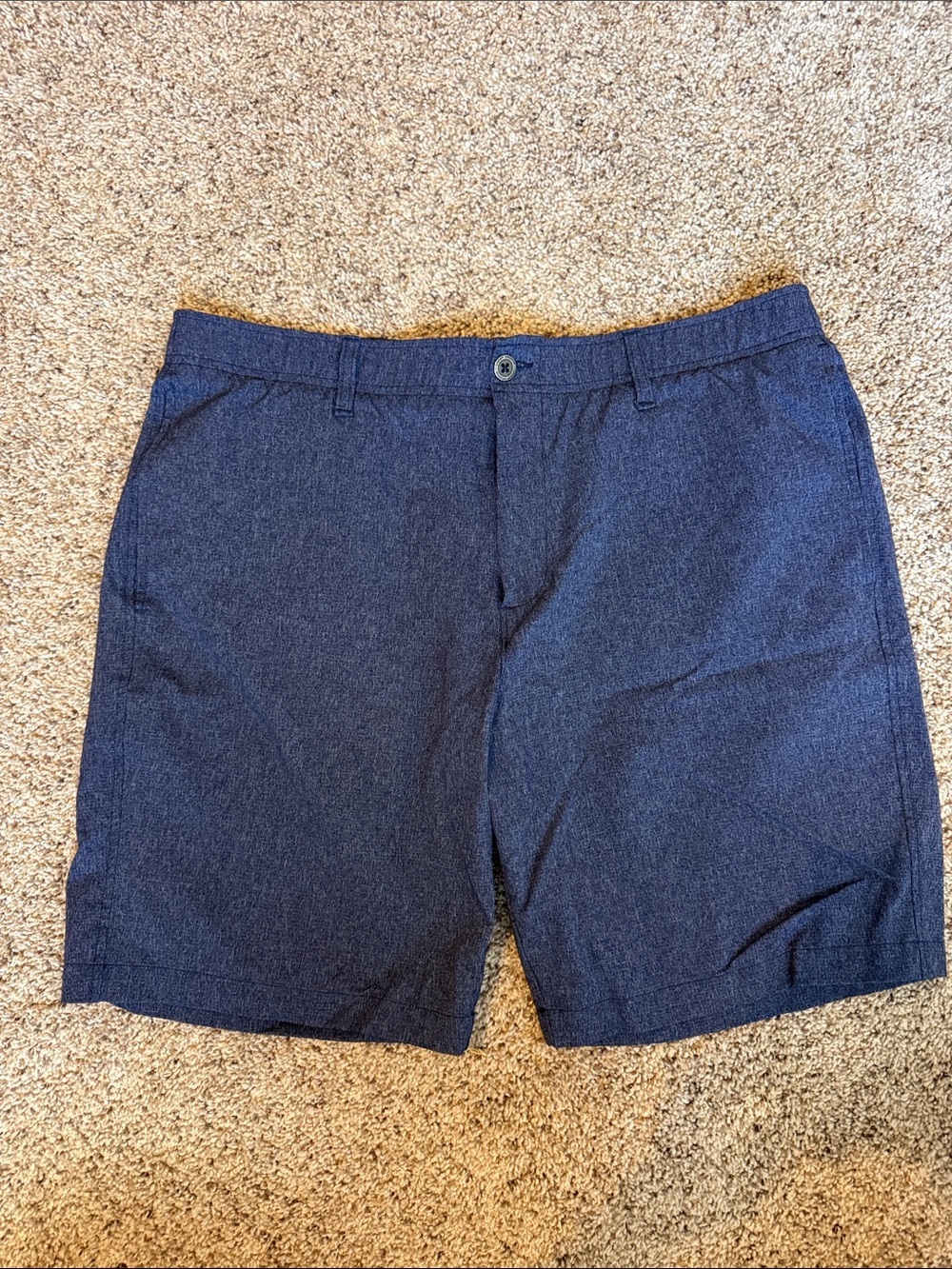 Under Armour Men's Dark Blue Flat-Front Performance Shorts